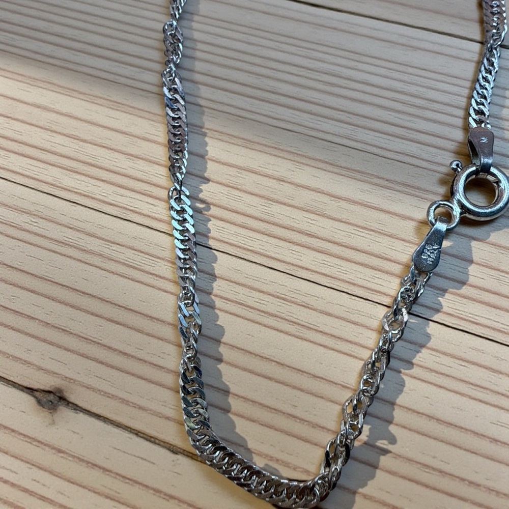 Silver Chain Bracelet stamped both ends estate​​ - Picture 4 of 9